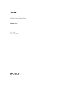 Oracle9i Database Administrator`s Guide