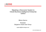 Migrating a Discoverer System to Oracle Business