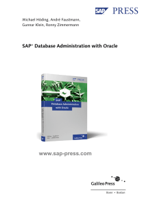 SAP Database Administration with Oracle www.sap