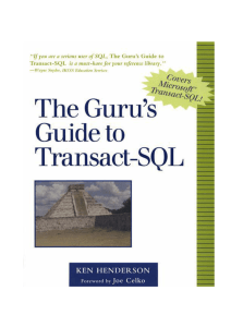 The Guru`s Guide to Transact-SQL