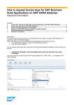 How to request license keys for SAP Business Important Information Contents