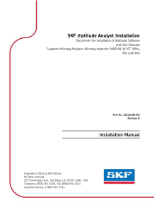 SKF @ptitude Analyst Installation