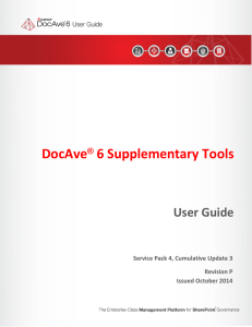 DocAve 6 Supplementary Tools User Guide ®