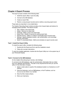 Export Process Chapter 4