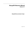 MongoDB Reference Manual