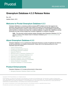 Greenplum Database 4.3.3 Release Notes