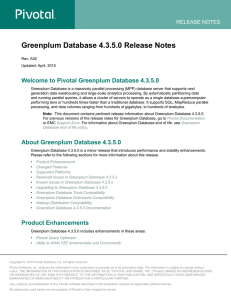 Greenplum Database 4.3.5.0 Release Notes