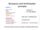 Buoyancy and Archimedes` principle