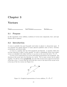 Chapter 3 Vectors