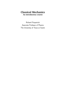 Classical Mechanics - Richard Fitzpatrick