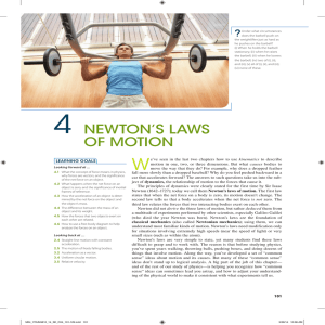 NewtoN`s Laws of MotioN