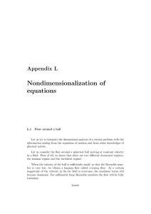 Nondimensionalization of equations