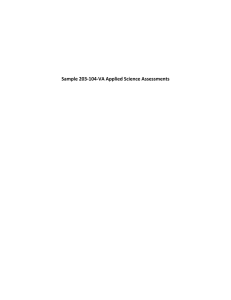 Sample 203-104-VA Applied Science Assessments
