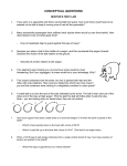 NEWTON'S FIRST LAW CONCEPTUAL WORKSHEET