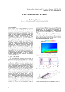 flow control by plasma actuators - European Drag Reduction and