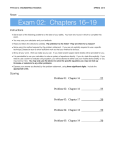 Exam 02: Chapters 16â19
