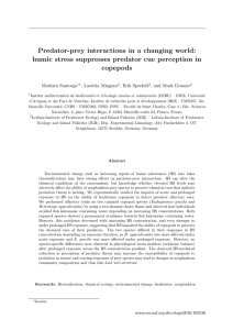 Predator-prey interactions in a changing world: humic stress