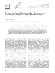 The assembly of tropical tree communities the advances and