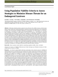 Using Population Viability Criteria to Assess