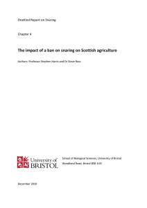 The impact of a ban on snaring on Scottish agriculture