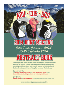 Abstracts for the AOU/COS/SCO Meeting, 2014