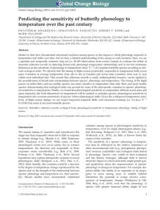 Predicting the sensitivity of butterfly phenology to temperature over