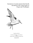 Shorebird Projects in Coastal Oregon and Washington