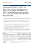 A global overview on the diet of the dice snake