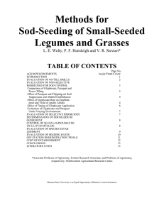 Methods for Sod-Seeding of Small