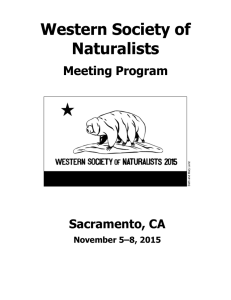 2015 Program - Western Society of Naturalists