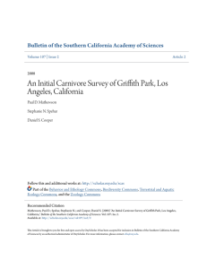 An Initial Carnivore Survey of Griffith Park, Los Angeles