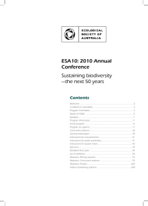 ESA 2010 handbook - Ecological Society of Australia