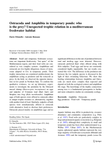 Ostracoda and Amphibia in temporary ponds: who is the prey