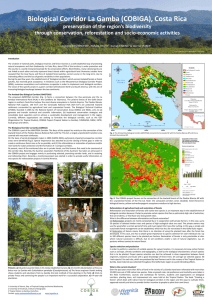 (COBIGA), Costa Rica preservation of the region`s biodiversity