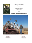 Rolling Plains Quail Research Ranch Field Day Report