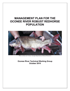 management plan for the oconee river robust redhorse population