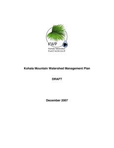Kohala Mountain Watershed Management Plan DRAFT December