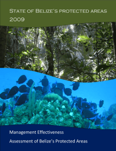 State of Belize`s protected areas 2009