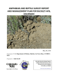 amphibian and reptile survey report and management plan for