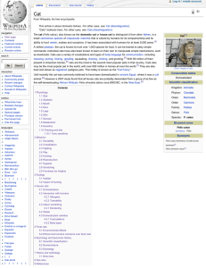 Wikipedia Cat - Cat Resource Center
