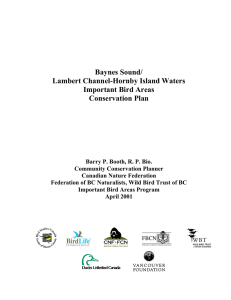 Baynes Sound/ Lambert Channel-Hornby Island Waters Important