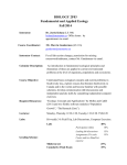 BIOLOGY 2F03 Fundamental and Applied Ecology Fall 2014