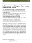 Pollution, habitat loss, fishing, and climate change as critical threats