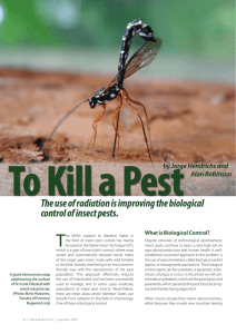 The use of radiation is improving the biological control of insect pests.
