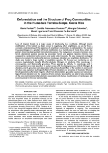 Deforestation and the Structure of Frog Communities in the