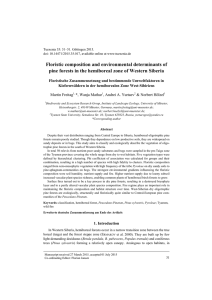 Floristic composition and environmental determinants of pine forests