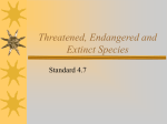 Threatened, Endangered and Extinct Species Standard 4.7
