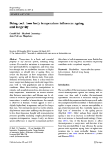 Being cool: how body temperature influences ageing and longevity