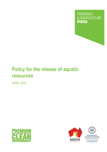 Policy for the release of aquatic resources