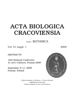 ACTA BIOLOGICA CRACOVIENSIA SERIES BOTANICA Vol. 51